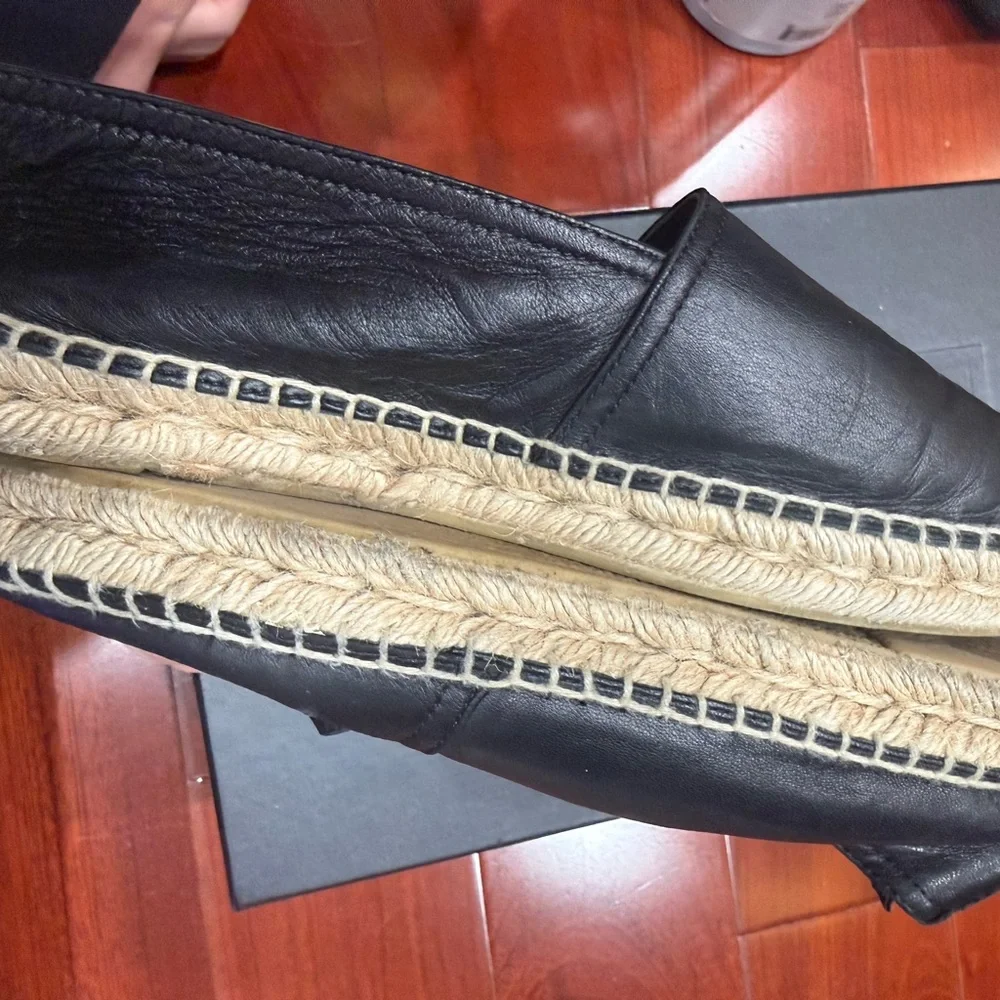 Black saint laurent espadrille